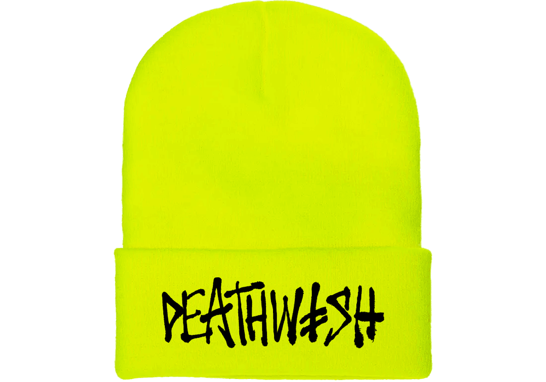 Deathwish OG DeathSpray Safety Green Beanie - One Revolver Surfboards