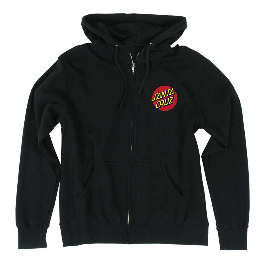 Santa Cruz Classic Dot Zip Up Heavyweight Hooded Sweatshirt - One Revolver Surfboards