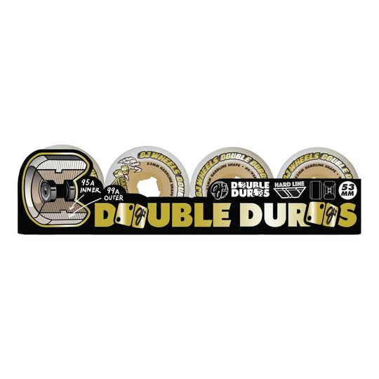 Oj Double Duro Hardline 53mm 95a/99a Skateboard Wheels - One Revolver Surfboards