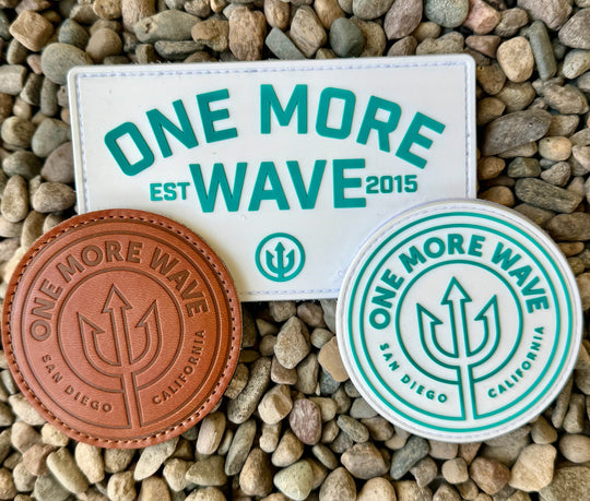 One More Wave Round Leather Patch - One Revolver Surfboards