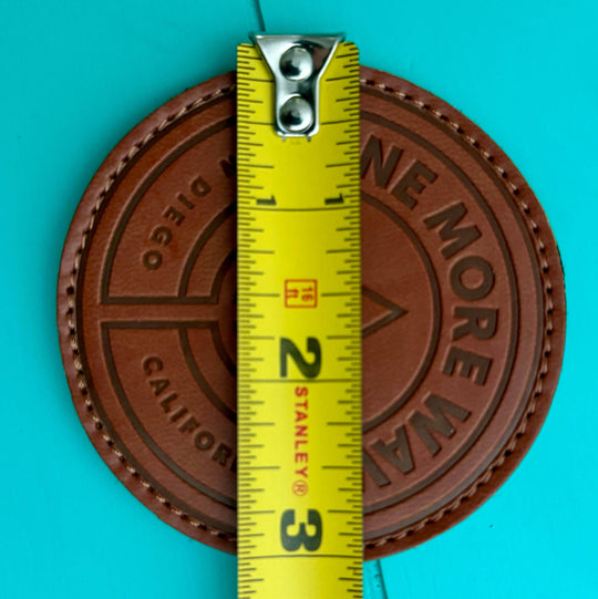 One More Wave Round Leather Patch - One Revolver Surfboards
