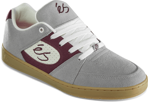 eS Accel Slim Grey/Burgundy Skate Shoes - One Revolver Surfboards