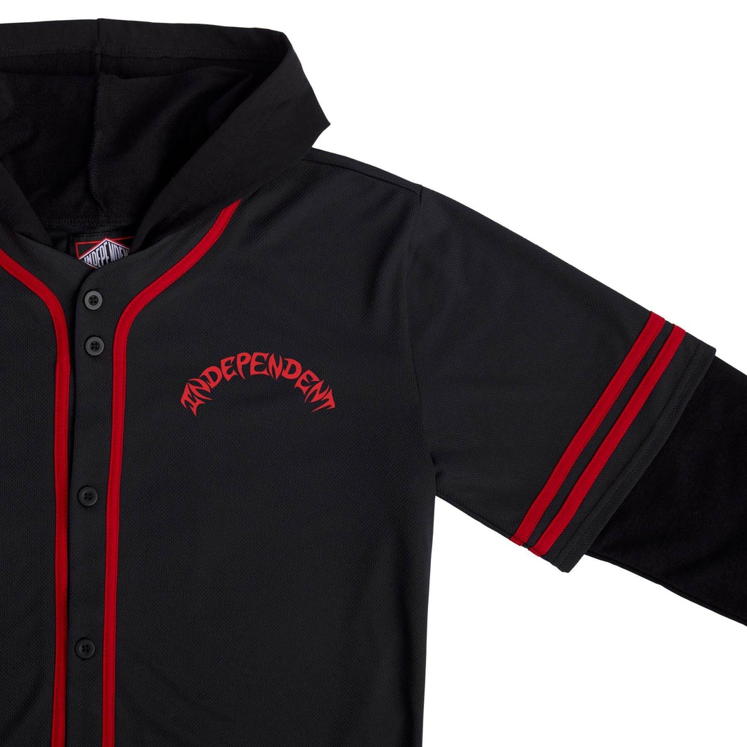 Independent Night Prowlers L/S Hooded Baseball Jersey Top Jacket - One Revolver Surfboards