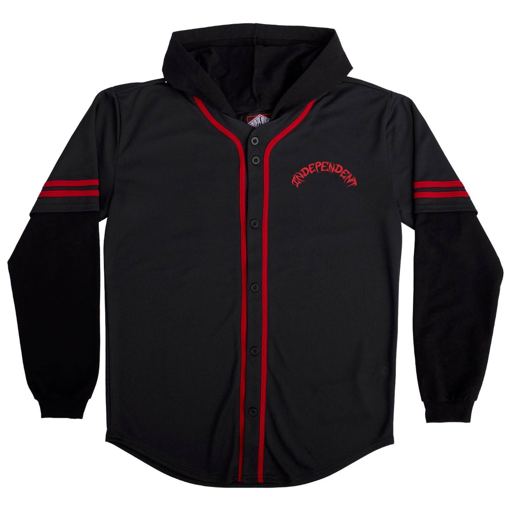 Independent Night Prowlers L/S Hooded Baseball Jersey Top Jacket - One Revolver Surfboards