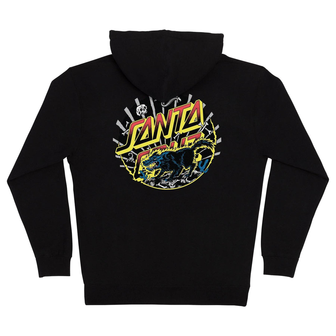 Santa Cruz Kendall Wolf Dot Zip Up Heavyweight Hooded Sweatshirt - One Revolver Surfboards