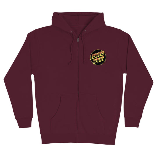 Santa Cruz Kendall Wolf Dot Zip Up Heavyweight Hooded Sweatshirt - One Revolver Surfboards