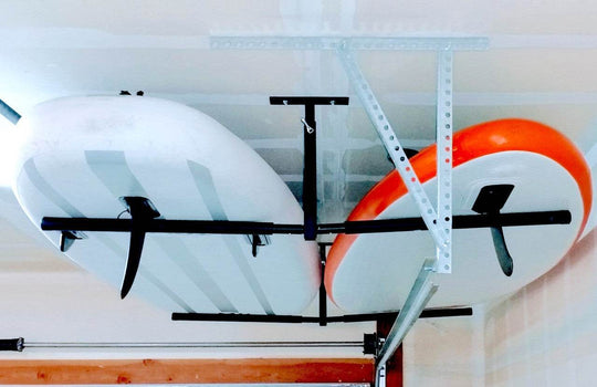 Hi-Port 2 | SUP & Surfboard Adjustable Ceiling Storage Rack | Double | Holds 150 lbs - One Revolver Surfboards