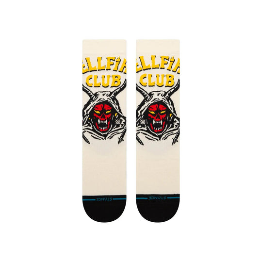 Stance X Stranger Things Hellfire Club CREW SOCKS - Vintage White - One Revolver Surfboards