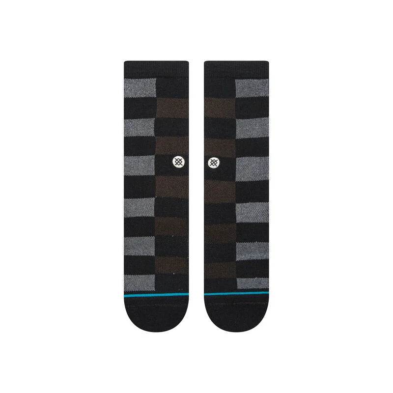 Stance Triple Check Butterblend Crew Socks - Black - One Revolver Surfboards
