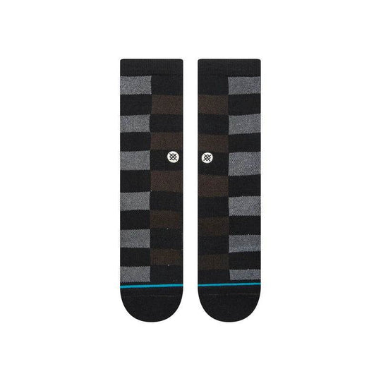 Stance Triple Check Butterblend Crew Socks - Black - One Revolver Surfboards