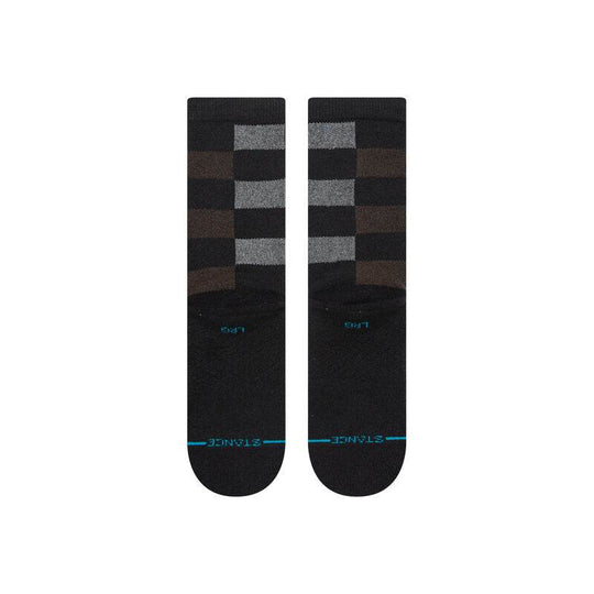 Stance Triple Check Butterblend Crew Socks - Black - One Revolver Surfboards