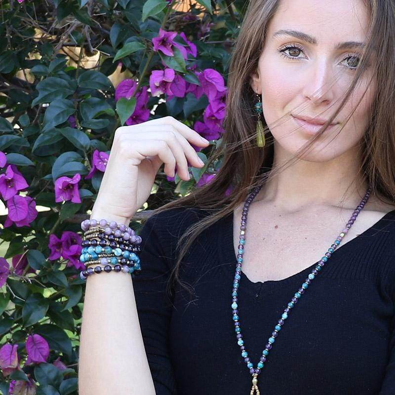 Amethyst Wrist Mala Bracelet - One Revolver Surfboards