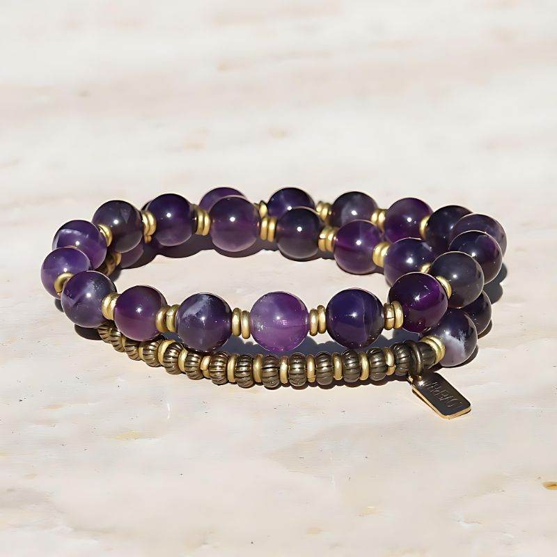 Amethyst Wrist Mala Bracelet - One Revolver Surfboards