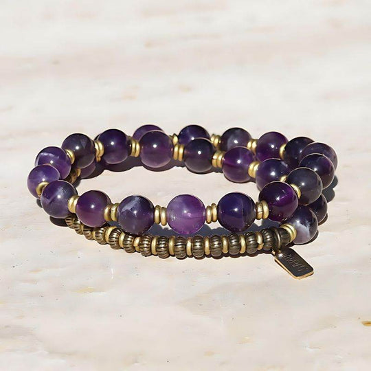 Amethyst Wrist Mala Bracelet - One Revolver Surfboards