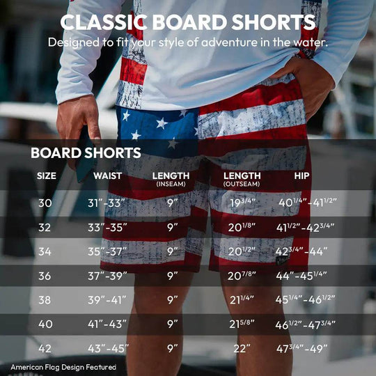 American Flag Board Shorts - One Revolver Surfboards
