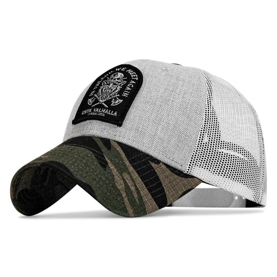In The End, We Meet Again - Until Valhalla Patch Snapback Hat - One Revolver Surfboards