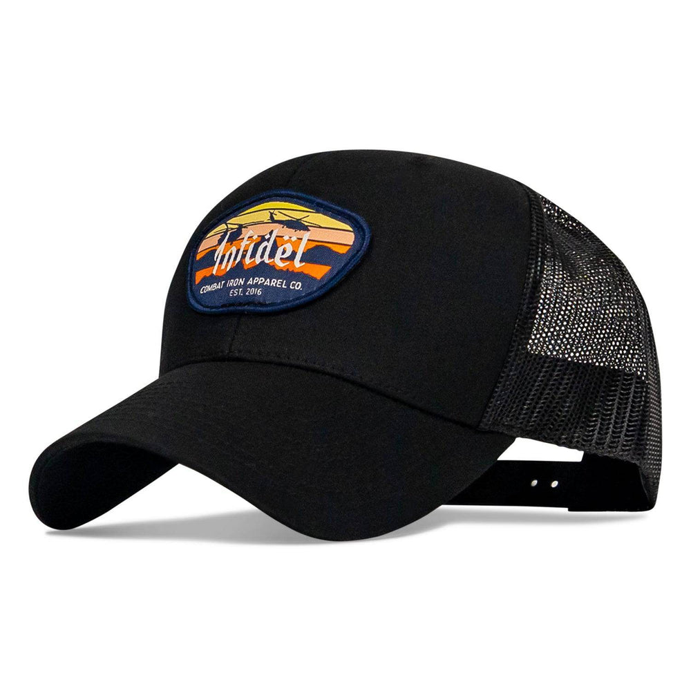 Infidel Helicopter Mountain Scene Patch Snapback Hat - One Revolver Surfboards