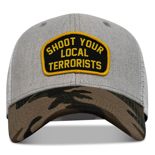 Shoot Your Local Terrorists Patch Snapback Hat - One Revolver Surfboards