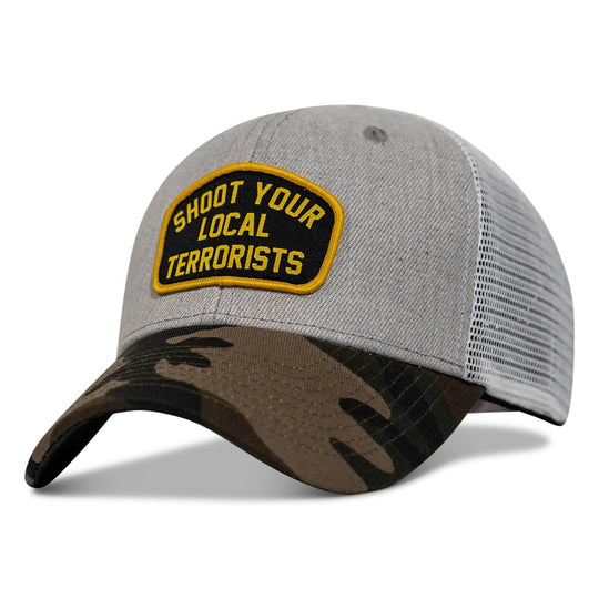Shoot Your Local Terrorists Patch Snapback Hat - One Revolver Surfboards