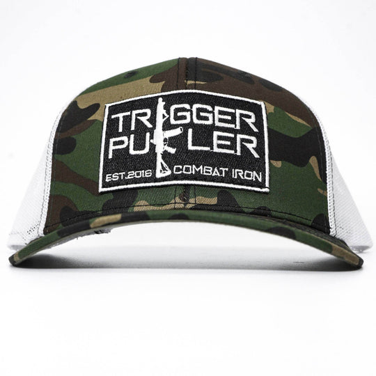 Trigger Puller Black Mid-Profile Mesh Snapback Hat - One Revolver Surfboards