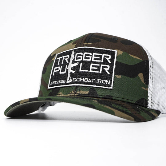 Trigger Puller Black Mid-Profile Mesh Snapback Hat - One Revolver Surfboards