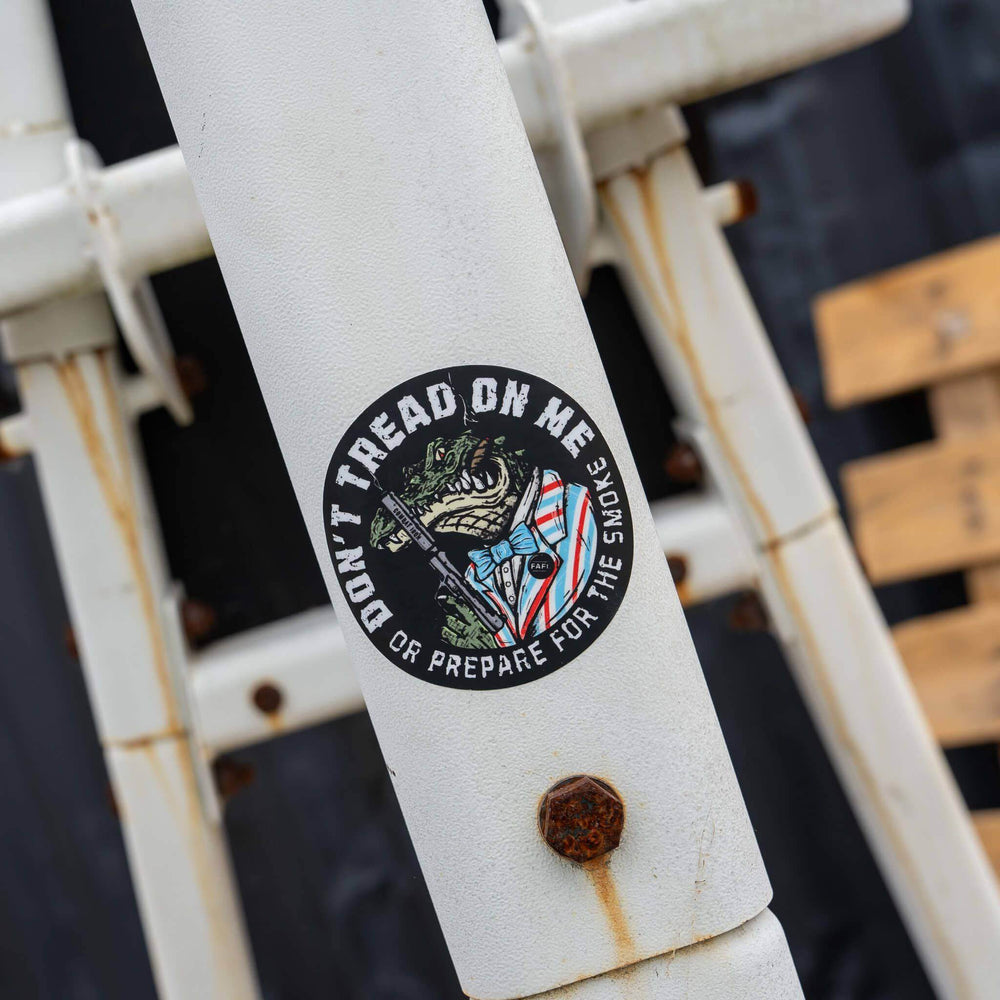 Don't Tread On Me FAFO Alligator Decal - One Revolver Surfboards