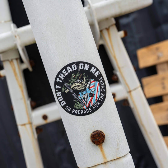 Don't Tread On Me FAFO Alligator Decal - One Revolver Surfboards