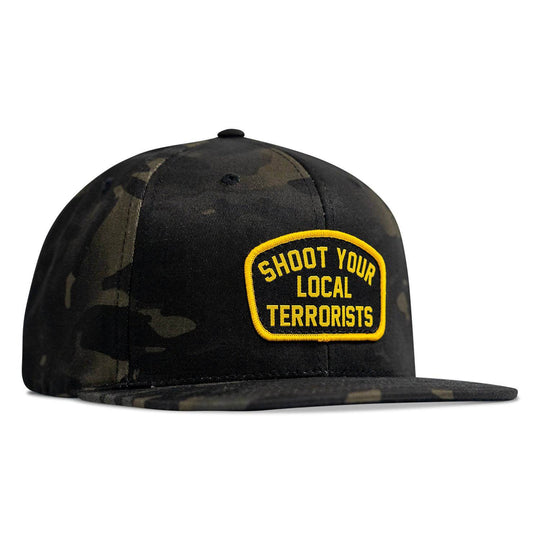 Shoot Your Local Terrorists Flat Bill SnapBack Hat - One Revolver Surfboards