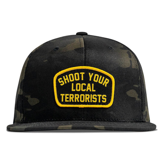 Shoot Your Local Terrorists Flat Bill SnapBack Hat - One Revolver Surfboards