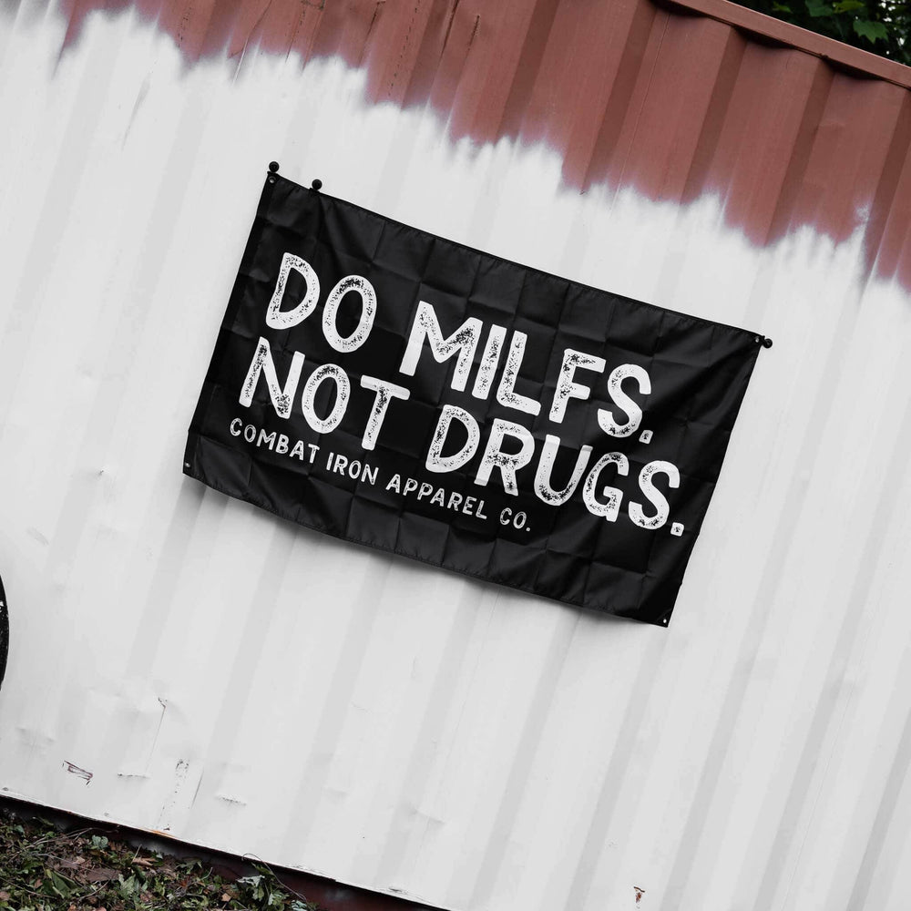 DO MILFS. NOT DRUGS. 3' X 5' Wall Flag - One Revolver Surfboards