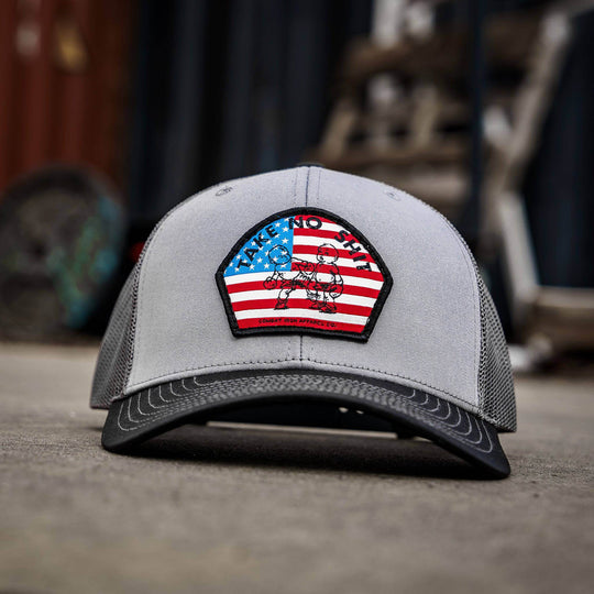 Take No Shit American Flag Patch SnapBack - One Revolver Surfboards