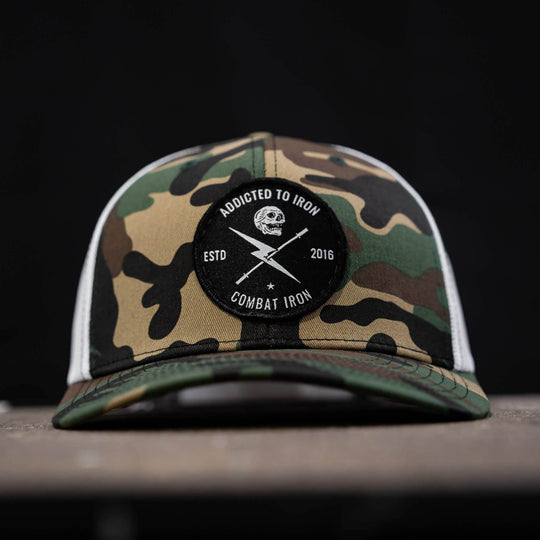 Addicted To Iron Patch Snapback Hat - One Revolver Surfboards