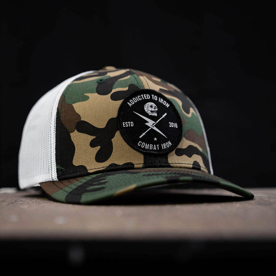 Addicted To Iron Patch Snapback Hat - One Revolver Surfboards