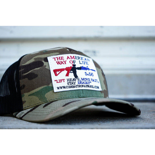 American Way Of Life White Patch Snapback Hat - One Revolver Surfboards