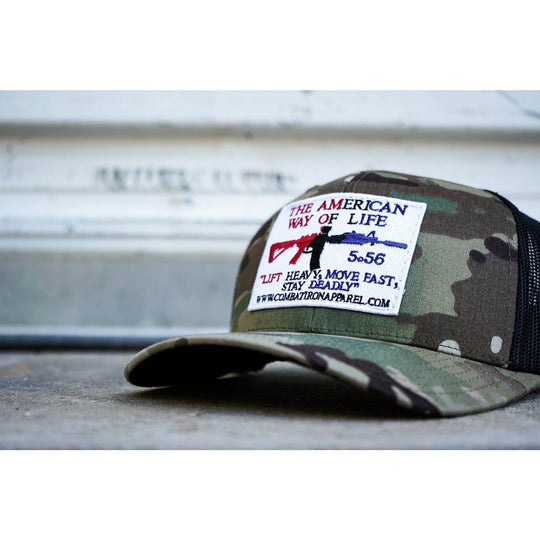 American Way Of Life White Patch Snapback Hat - One Revolver Surfboards