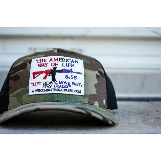 American Way Of Life White Patch Snapback Hat - One Revolver Surfboards