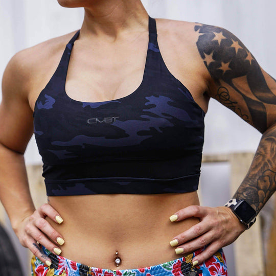 Ladies Sports Training Bra - Vitality Luxe Cross Strap Rear Edition - One Revolver Surfboards