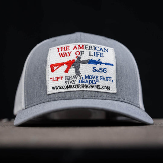 American Way Of Life White Patch Snapback Hat - One Revolver Surfboards