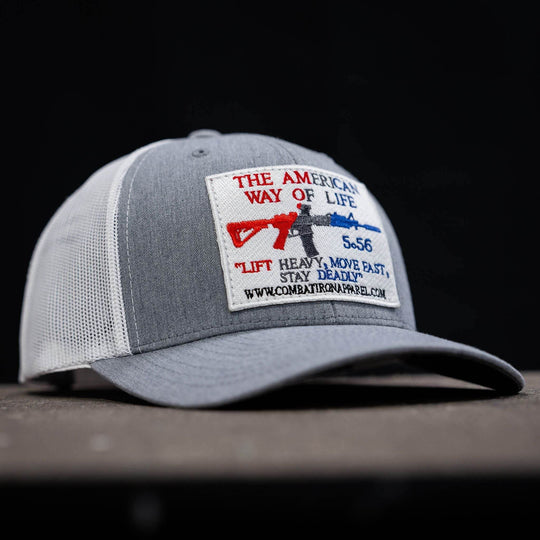 American Way Of Life White Patch Snapback Hat - One Revolver Surfboards