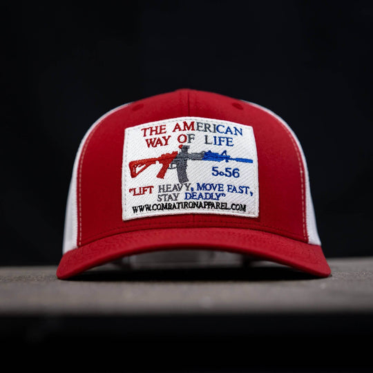 American Way Of Life White Patch Snapback Hat - One Revolver Surfboards