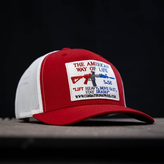 American Way Of Life White Patch Snapback Hat - One Revolver Surfboards