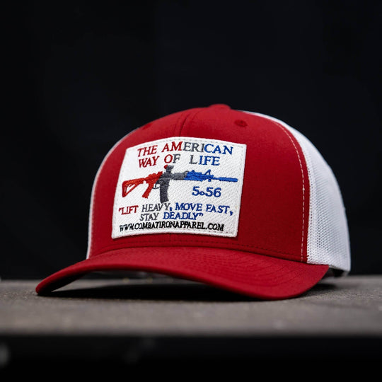 American Way Of Life White Patch Snapback Hat - One Revolver Surfboards