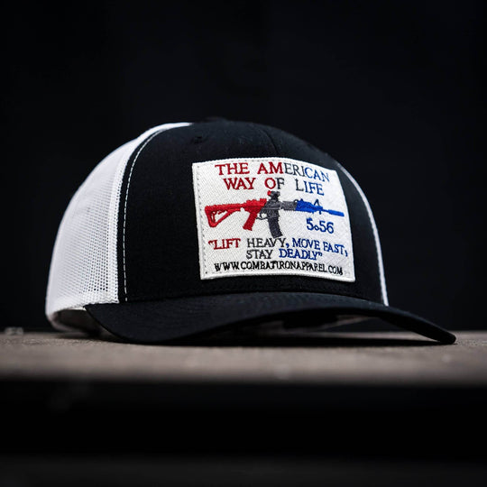 American Way Of Life White Patch Snapback Hat - One Revolver Surfboards