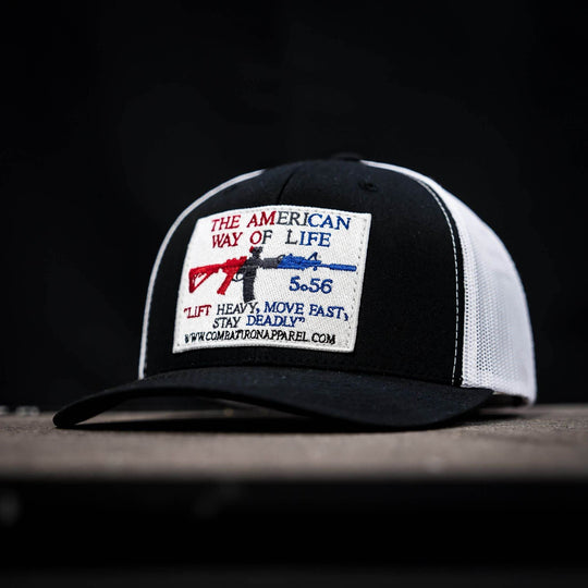 American Way Of Life White Patch Snapback Hat - One Revolver Surfboards