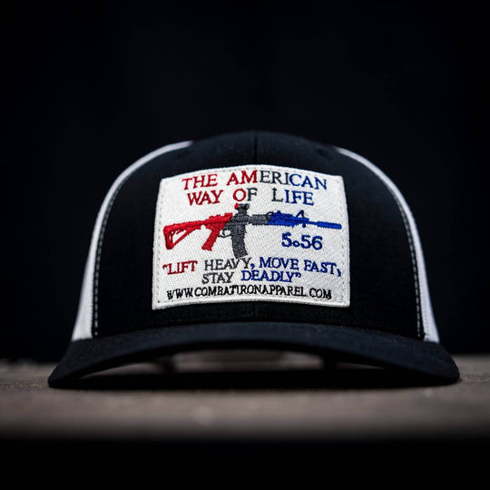 American Way Of Life White Patch Snapback Hat - One Revolver Surfboards