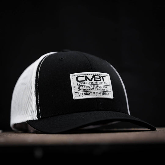 Branded CMBT White Labeled Snapback Hat - One Revolver Surfboards