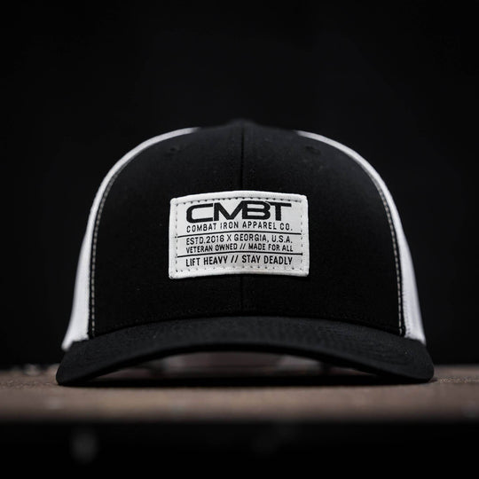 Branded CMBT White Labeled Snapback Hat - One Revolver Surfboards