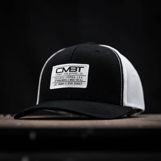 Branded CMBT White Labeled Snapback Hat - One Revolver Surfboards