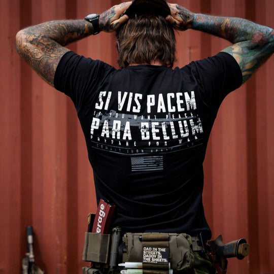If You Want Peace Prepare For War. | SI VIS PACEM PARA BELLUM Men's T-Shirt - One Revolver Surfboards