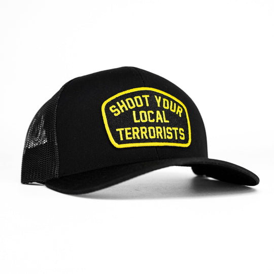 Shoot Your Local Terrorists Patch Snapback Hat - One Revolver Surfboards